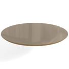 Tampo Redondo Mesa de Jantar com Vidro 105cm Marrom/Freijo/Bronze