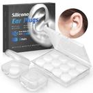 Tampões de ouvido JKOO Noise Cancelling Silicone, pacote com 16 unidades NRR 32dB