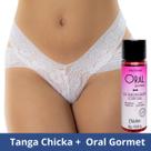 Tanga Chick Tiras Sexy Pimenta Sexy acompanha Oral Cosmético