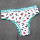 Tanga Cotton Estampada Cor:Viés Verde Tamy/ EstampVarTamanho:M