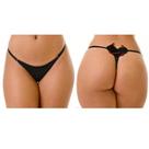 Tanga Diabinha - Micro fibra e Coração bordado em pelúcia - Sexshop