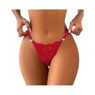 Tanga Feminina Floral Com Laço E Renda, Lingerie Sexy E Confortável, G-string