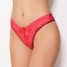 Tanga Letícia Cor:Vermelho/Viés zebraTamanho:G