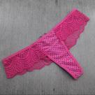Tanga Renda Cofrinho Cor:Viés Fúcsia/Estampas VariadasTamanho:M