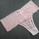 Tanga Rendada Cor:Rosa BebêTamanho:G