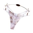 Tanga Sexy Bordada para Mulheres com Alça de Malha Transparente, Calcinhas Sem Costura Tentadoras