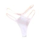 Tanga Sexy De Algodão Com Cintura Baixa Para Mulheres, Com Detalhes Vazados, Elástica, Sem Costura E