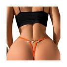 Tanga Sexy Vermelha Com Decoração De Coração E Laço, Confortável E Respirável, Lingerie Feminina