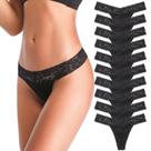 Tangas ANNYISON, camiseta feminina, cintura baixa, algodão, renda, pacote com 10 Tangas ANNYISON, camiseta feminina, cintura baixa, algodão, renda, pacote com 10