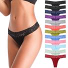 Tangas ANNYISON, camiseta feminina, cintura baixa, algodão transparente