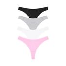 Tangas De Algodão Listradas Para Mulheres, 4 Peças, G-String Sexy, Roupa Íntima T-Back Tangas De Algodão Listradas Para Mulheres, 4 Peças, G-String Sexy, Roupa Íntima T-Back