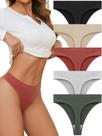 Tangas lincure, roupa íntima feminina respirável sem costura, pacote com 5