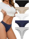 Tangas lincure, roupa íntima feminina respirável sem costura, pacote com 5 Tangas lincure, roupa íntima feminina respirável sem costura, pacote com 5