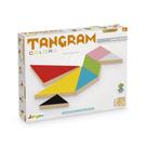 Tangram Colors Jogo Educativo de Madeira MDF 7 Peças para Crianças 4+ Anos Colorido