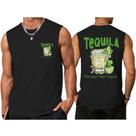 Tank Top KIEKIECOO Tequila Therapy Não, Tequila Masculina Black M