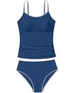 Tankini Yesmo acolchoado de 2 peças para meninas, azul 12-14