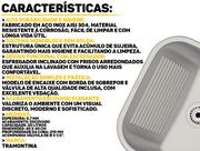 Tanque De Encaixe 40 x 35cm Cuba Inox Escovado Para Lavanderia Com Esfregador 19 Litros Acompanha Válvula