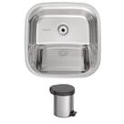 Tanque de Encaixe Tramontina Hera 25 L em Aço Inox Polido 40x40 + Lixeira de Inox com Pedal 5L Grátis