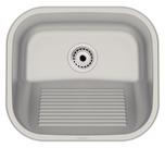 Tanque de Encaixe Tramontina Hera Compact 19 em Aço Inox Escovado 40x35 cm