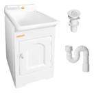 Tanque De Fibra 27 Litros Frontal + Kit Instalação - BRANCO