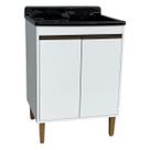 Tanque De Fibra 40L com Balcão Gabinete 2 Portas MDP com Válvula e Sifão Lavare Maxicasa Tanque De Fibra 40L com Balcão Gabinete 2 Portas MDP com Válvula e Sifão Lavare Maxicasa