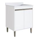 Tanque de Fibra 50L com Gabinete Balcão 2 Portas MDP Com Válvula e Sifão Lavare Maxicasa Tanque de Fibra 50L com Gabinete Balcão 2 Portas MDP Com Válvula e Sifão Lavare Maxicasa