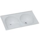 Tanque de Granito Sintético Duplo N2 110x55cm Branco - 500207 - A.J. RORATO