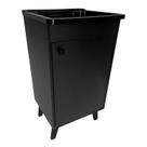 Tanque De Lavanderia 26l Com Gabinete Preto 46cm Pés Retro