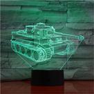 Tanque de mudança de cor de luz noturna LED 3D para crianças com controle remoto