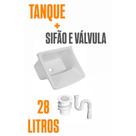 Tanque de Plástico 28L para Lavanderia Branco + Sifão e Válvula - Qualidade Premium Tanque de Plástico 28L para Lavanderia Branco + Sifão e Válvula - Qualidade Premium