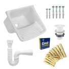 Tanque de Plastico p/ Lavar Roupa 23L + Sifão + Veda Rosca + Grampo Roupa Tanque de Plastico p/ Lavar Roupa 23L + Sifão + Veda Rosca + Grampo Roupa