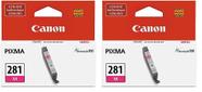 Tanque de tinta Canon CLI-281 Magenta compatível com TR8520, pacote com 2 Tanque de tinta Canon CLI-281 Magenta compatível com TR8520, pacote com 2