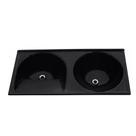 Tanque Duplo Decoralita Premium Preto Absoluto Redondo 120x60x24cm 65l - Decoralita
