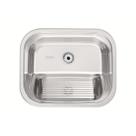 Tanque encaixe tramontina 50x40cm aco inox polido alto brilho 94400407 34l s/valvula