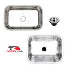 Tanque Inox 40x40x22cm + Cuba Inox Funda N2 56x34x17cm com Válvulas Gratuitas Tecnocuba