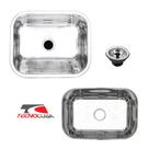 Tanque Inox 40x40x22cm + Cuba Inox N1 Retangular 46x30x17cm com Válvulas Gratuitas Tecnocuba