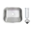 Tanque Inox 50X40 Grande 304 fosco SobreporEmbutir Válvula e Sifão AS