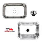 Tanque Inox 50x40x22cm + Cuba Inox N2 56x34x17cm com Válvulas Gratuitas Tecnocuba