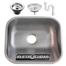 Tanque Inox Eletrocubas Fosco 40x34x20 18l Sobrepor Embutir