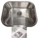 Tanque Inox Lavanderia 30 Litros Lava Roupa Esfrega Limpa Lavabo Limpeza Area Externa Casa Varanda
