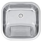 Tanque inox tramontina 40x40x23cm alto brilho com sifao