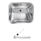 Tanque Lavanderia Aço Inox 201 Belcca 50x45cm Com Válvula e Sifão - TL201-01