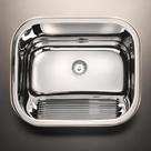 Tanque Lavanderia Aço Inox 304 Embutir 40X40x22cm Extra Fundo Polido Brilhante