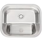 Tanque Lavanderia Aço Inox 304 Embutir 50X40x22cm Extra Fundo Polido Brilhante