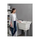 Tanque Lavar Roupa PVC Branco 18L 46x42cm Prático Tanque Lavar Roupa PVC Branco 18L 46x42cm Prático