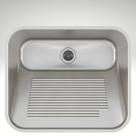 Tanque monobloco 56L aco INOX 304 Escovado CT-60 Luxo MEKAL 600x500x285mm Tanque monobloco 56L aco INOX 304 Escovado CT-60 Luxo MEKAL 600x500x285mm