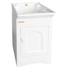 Tanque para Lavanderia Lavar Roupas Calçados Pequeno 22L Branco Com Gabinete Stilofibra Tanquinho