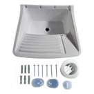 Tanque Plástico 15L Branco Polipropileno UV com Kit Válvula e Porta Sabão