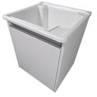 Tanque Plástico 26L Com Gabinete MDF De Parede Puxador Perfil Para Torneira De Bancada