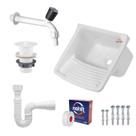 Tanque Plastico para Lavar Roupas + Sifão + Torneira Herc Tanque Plastico para Lavar Roupas + Sifão + Torneira Herc